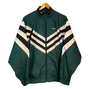 90s Vintage Adidas Green Zip Up Windbreaker Jacket
